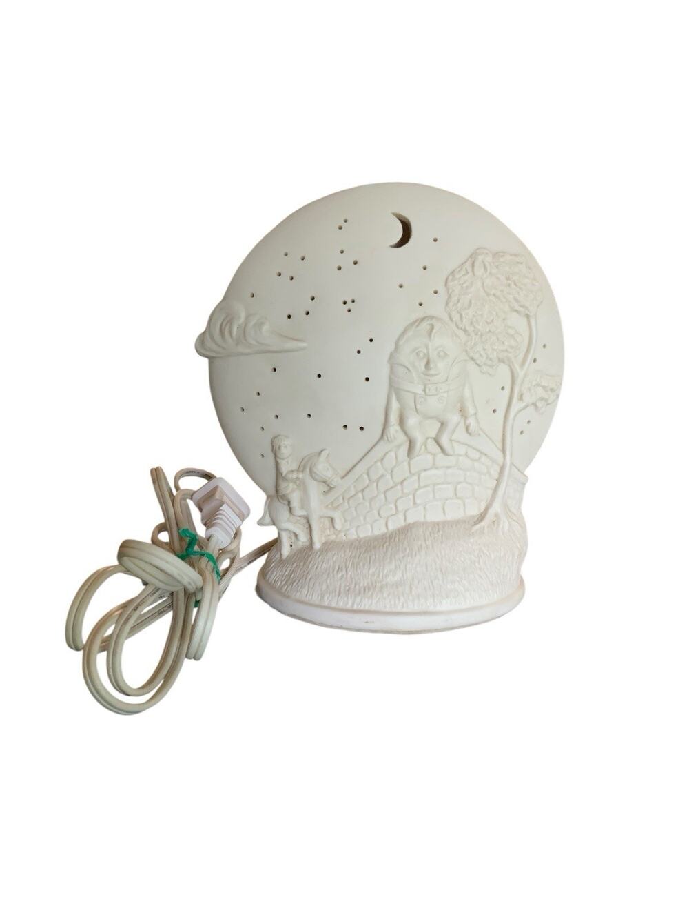 Ceramic Bisque Humpty Dumpty‎ night Light Nursery Rhyme Children’s Room